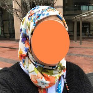 Floral Haute hijab chiffon wrap scarf